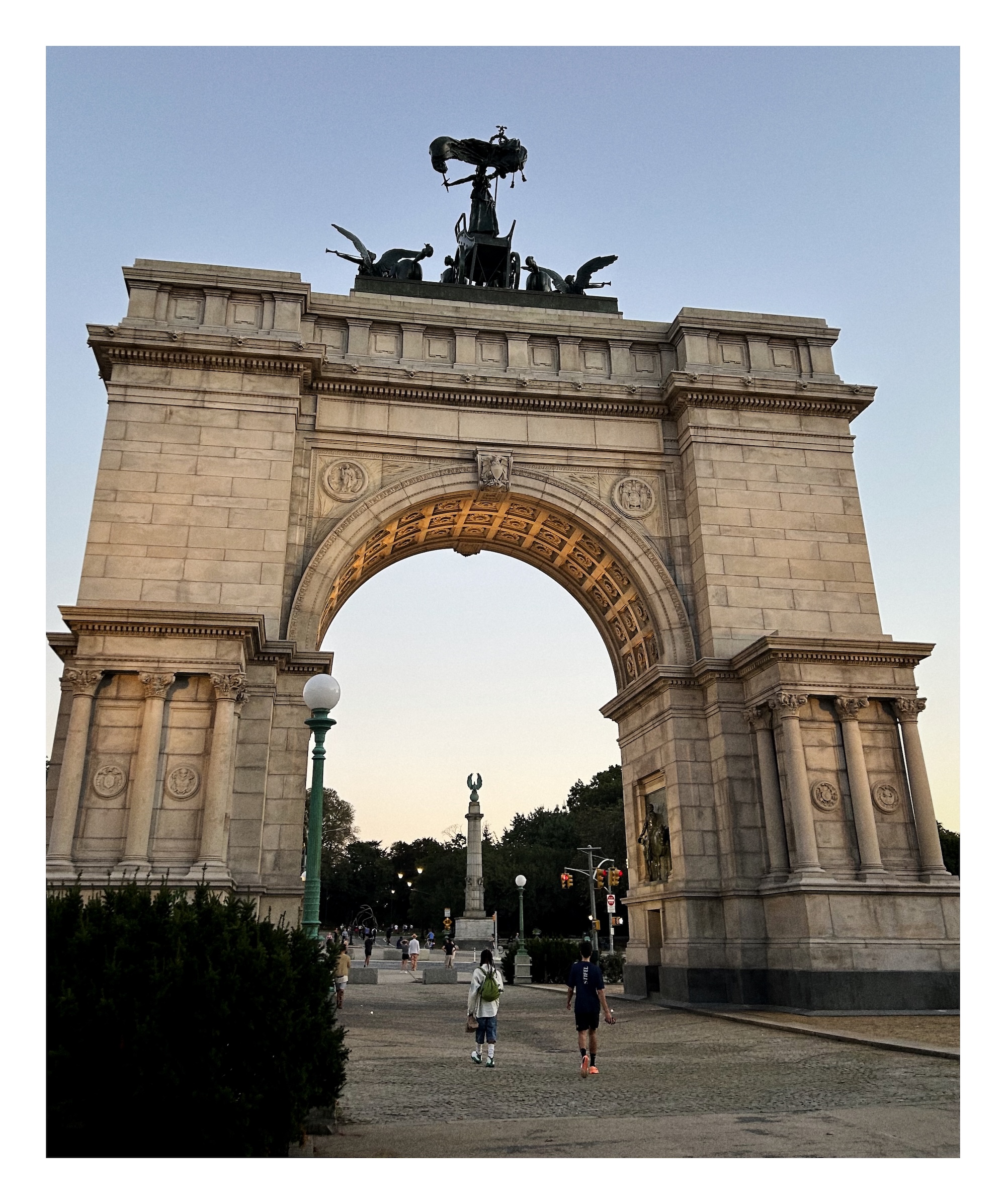 marble arch at sunset